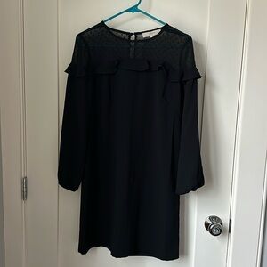 Gorgeous Black Loft Dress with sheer detail